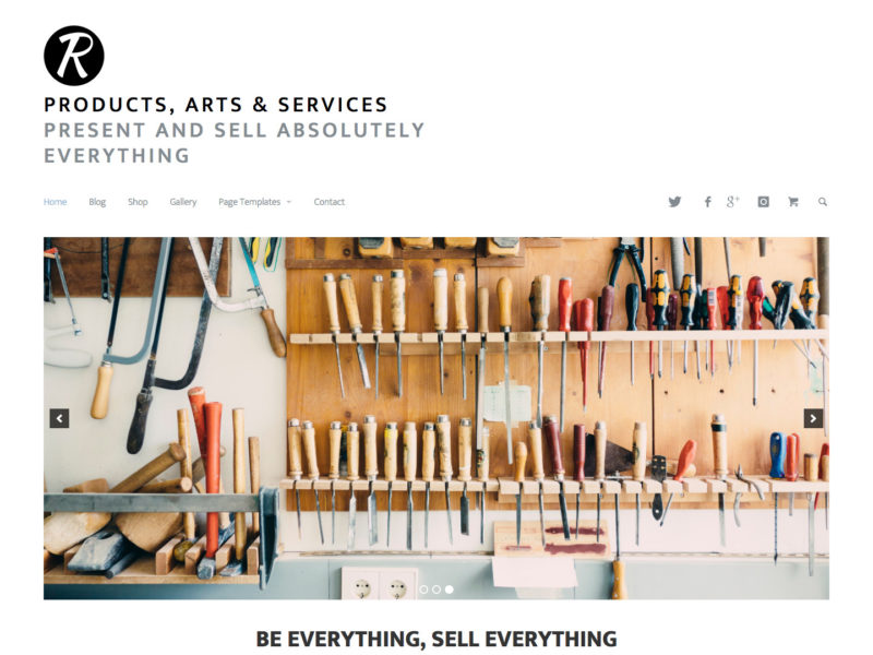 Products, Arts & Services - A Minimal WordPress Business Theme