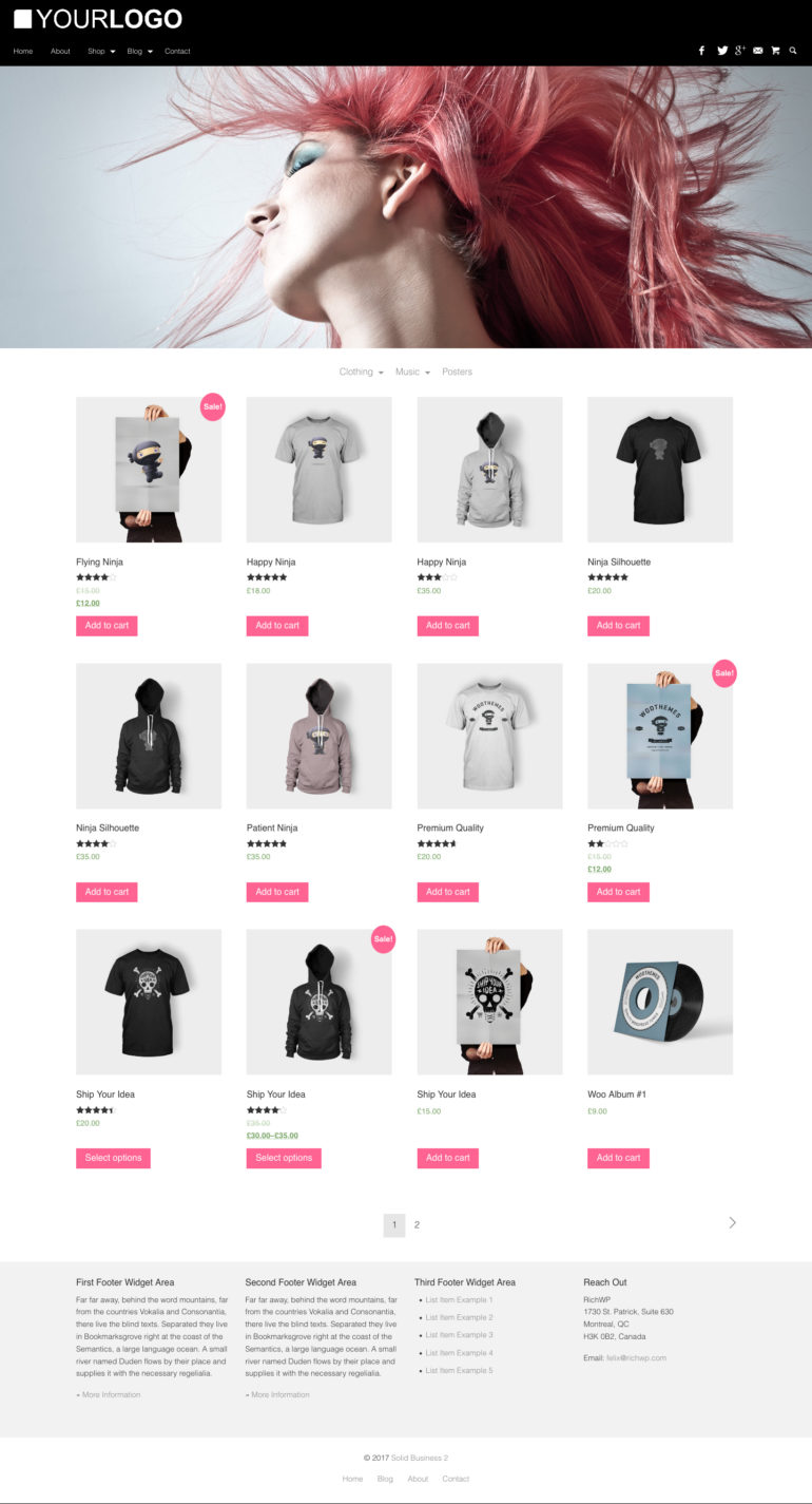 Solid Business WordPress Business Theme - WooCommerce