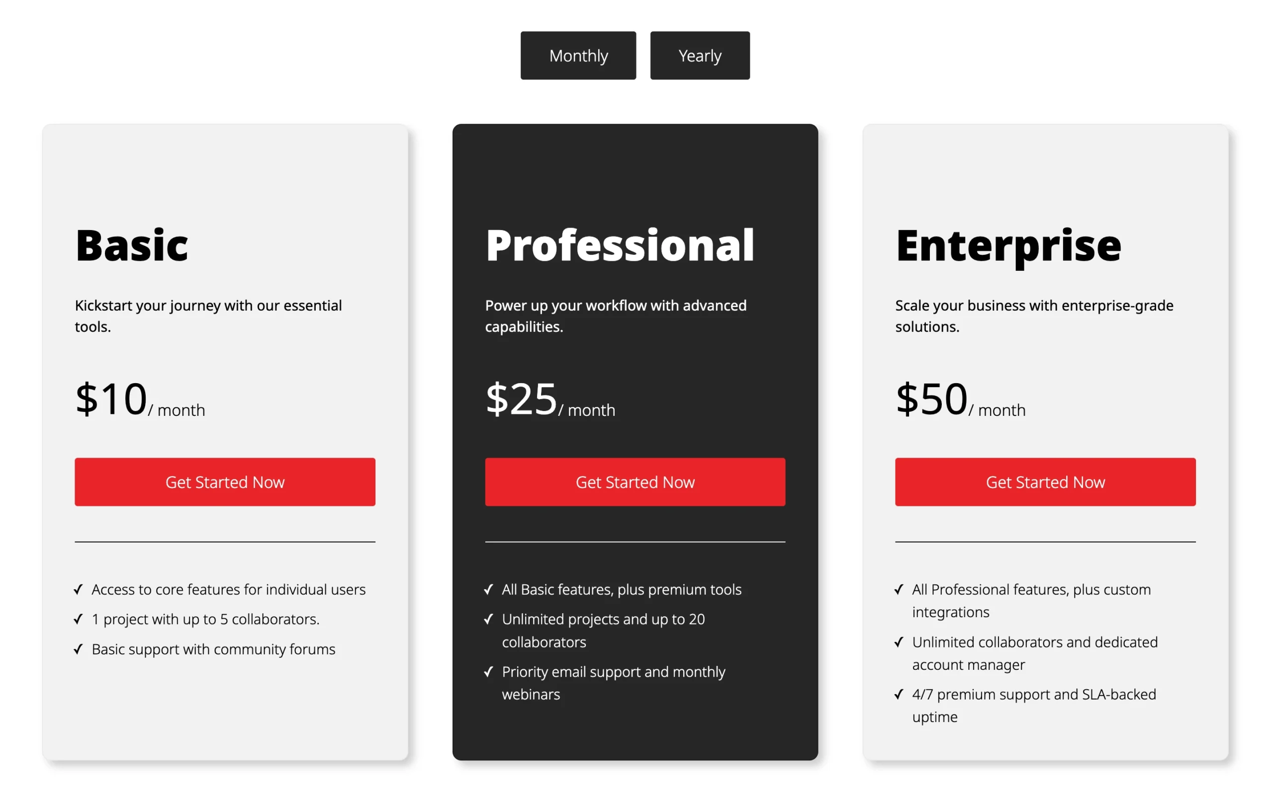 RichWP GrowRich Pricing Table Pattern
