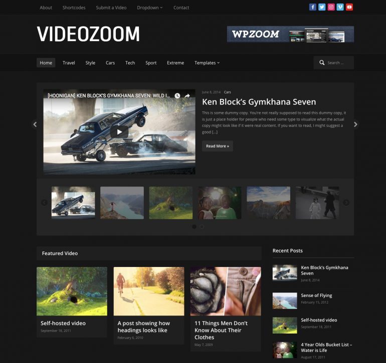 Videozoom - WordPress Video Theme by WPZOOM